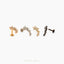 Shooting Star Stud, Threadless Flat Back Earring, Minimalist Style, A-SS588