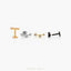 Tiny Triple Star Threadless Flat Back Earring, 20,18,16ga, 5-10mm Unisex, Surgical Steel SHEMISLI SS930