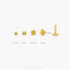 Golden Citrine Stud, Threadless Flat Back Earring, Minimalist Style, A-SS625 SS626 SS627 SS628