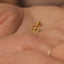 Birth Month Flower Stud, Threadless Flat Back Earring, Minimalist Style, A-SS1047