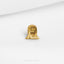 a gold pin with the word rip on it