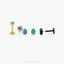 Teardrop Turquoise Stud, Threadless Flat Back Earring, Minimalist Style, A-SS596