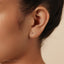 Pink Tourmaline Stud, Threadless Flat Back Earring, Minimalist Style, A-SS621 SS622 SS623 SS624