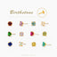 Tiny Birthstone Threadless Flat Back Earring, 2.5mm Stone, Post 18ga, 6,8mm Unisex, Surgical Steel SHEMISLI SS599...