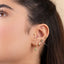 Flower Stud, Threadless Flat Back Earring, Minimalist Style, A-SS853