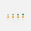 Emerald Stud, Threadless Flat Back Earring, Minimalist Style, A-SS507 SS508 SS509 SS510