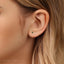 Emerald Stud, Threadless Flat Back Earring, Minimalist Style, A-SS507 SS508 SS509 SS510