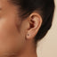 Amethyst Stud, Threadless Flat Back Earring, Minimalist Style, A-SS601 SS602 SS603 SS604