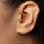 Tiny Peace Hand Sign Threadless Flat Back Earring, 20,18,16ga, 5-10mm Unisex, Surgical Steel SHEMISLI SS1061