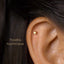 Tiny Cube Threadless Flat Back Earring, 20,18,16ga, 5-10mm, Unisex, Surgical Steel, SHEMISLI SS566