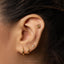 Lily-of-the-Valley Stud, Threadless Flat Back Earring, Minimalist Style, A-SS1051