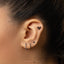 Ram Skull Stud, Threadless Flat Back Earring, Minimalist Style, A-SS1033