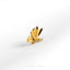 a gold brooch with a leaf design on it
