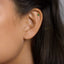 Tiny 3 Leaf Emerald Threadless Flat Back Earring, 20,18,16ga, 5-10mm, Unisex, Surgical Steel, SHEMISLI SS550