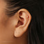 Tiny 3D Diamond Shape Threadless Flat Back Earring, 20,18,16ga, 5-10mm Unisex, Surgical Steel SHEMISLI SS897