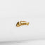 a gold plated dinosaur brooch sits on a white cloth