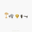 Small Lion Head Threadless Flat Back Earring, 20,18,16ga, 5-10mm, Unisex, Surgical Steel, SHEMISLI SS577