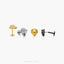Small Lion Head Threadless Flat Back Earring, 20,18,16ga, 5-10mm, Unisex, Surgical Steel, SHEMISLI SS577