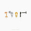 Tiny Safety Pin Threadless Flat Back Earring, 20,18,16ga, 5-10mm Unisex, Surgical Steel SHEMISLI SS985