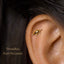 Dainty Stegosaurus Dinosaur Threadless Flat Back Earring, 20,18,16ga, 5-10mm Unisex, Surgical Steel SHEMISLI SS575