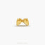 a gold ring with two hands holding each other