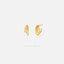 Stagged 3 Layered C Shape Hoop Style Stud Earring, Unisex, Gold, Silver - SS717 LR