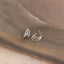 Stagged 3 Layered C Shape Hoop Style Stud Earring, Unisex, Gold, Silver - SS717 LR