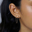 Moon and Star Stud, Earring, Minimalist Style, A-SS156