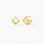 3D Cube Studs Earring, Unisex, Gold, Silver SHEMISLI - SS967