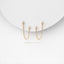 Two Piercings Clover Stud, Earring, Minimalist Style, A-SS147 SS317 SS318 SS319 SS320