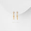 Clover CZ Dangle Stud, Flower Earring, Unisex, Gold, Silver SHEMISLI SS149