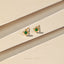 Tiny Emerald Beaded Stud, Unisex, Gold, Silver SHEMISLI SS024