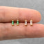 CZ Baguette Stud Earring, White Emerald Turquoise Sapphire Black Opal, Unisex, Gold, Silver SHEMISLI SS217 SS218 SS284 SS285 SS286 SS287