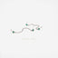 Emerald Studs for Double Piercing, Two Piercings Jewelry, Unisex, Gold, Silver SHEMISLI SS200