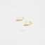 L Shape Small CZ Bar Stud, Hook Hoop Earring, Unisex, Gold, Silver SHEMISLI SS076