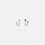 Double Lined CZ Earring, Fake Two Piercings, Unisex, Gold, Silver SHEMISLI SS258, SS306 LR