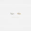 Tiny Marquise Stone Stud, White Emerald Turquoise Sapphire Black Opal, Unisex, Gold, Silver SS211, SS212, SS274, SS275, SS276, SS277