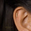 Moon CZ Stud, Unisex, Gold, Silver SHEMISLI SS653 Butterfly End, SS654 Screw Ball End (Type A)