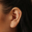 Blue Gradient Glass Stud Earring, Unisex, Sterling Silver SHEMISLI - SS101 Butterfly End, SS796 Screw Ball End (Type A)