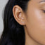 Tiny Triple White Stones Climber Stud Earring, Unisex, Gold, Silver SHEMISLI SS125 Butterfly End, SS489 Screw Ball End (Type A) LR