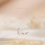 Moon CZ Stud, Butterfly End or Screw Ball End Earring, Minimalist Style, A-SS653 SS654