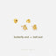 Dainty Ampersand Sign Stud Earring, Unisex, Gold, Silver SHEMISLI SS635 Butterfly End, SS636 Screw Ball End (Type A)