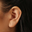 Tiny Triple Turquoise Stones Climber Stud Earring, Unisex, Gold, Silver SHEMISLI SS248 Butterfly End, SS491 Screw Ball End (Type A) LR