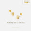 Tiny Tooth Stud Earring, Unisex, Gold, Silver SHEMISLI SS875 Butterfly End, SS876 Screw Ball End (Type A)