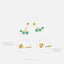 Tiny Triple Turquoise Stones Climber Stud Earring, Unisex, Gold, Silver SHEMISLI SS248 Butterfly End, SS491 Screw Ball End (Type A) LR