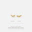 Tiny Triple White Stones Climber Stud Earring, Unisex, Gold, Silver SHEMISLI SS125 Butterfly End, SS489 Screw Ball End (Type A) LR