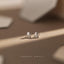 Dainty Ampersand Sign Stud Earring, Unisex, Gold, Silver SHEMISLI SS635 Butterfly End, SS636 Screw Ball End (Type A)