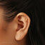 Tiny Hockey Stick Stud Earring, Unisex, Gold, Silver SHEMISLI SS833 Butterfly End, SS834 Screw Ball End (Type A)