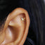 Tiny Butterfly Stud Earring, Unisex, Gold, Silver - SS042 Butterfly End, SS486 Screw Ball End (Type A)