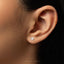 Tiny Football Stud Earring, Unisex, Gold, Silver SHEMISLI SS691 Butterfly End, SS692 Screw Ball End (Type A)
